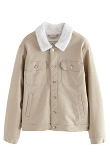 Next Jeansjacke Jeans-Truckerjacke (1-St) Beige/Khaki/Braun Next Jeansjacke Jeans-Truckerjacke (1-St) Beige/Khaki/Braun