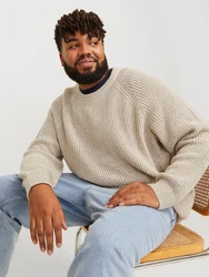 Jack & Jones PlusSize Rundhalspullover JJJONES KNIT CREW NECK 