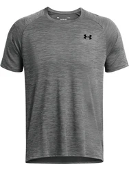 Under Armour Herren Shirt UA Tech Textured SS Dunkelgrau/Grau/Hellgrau/Rot