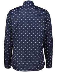 BOSS Langarmhemd REMITON Dunkelblau/Blau/Hellblau