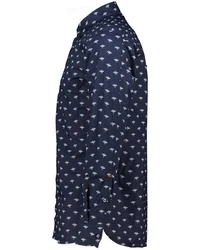 BOSS Langarmhemd REMITON Dunkelblau/Blau/Hellblau