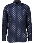 BOSS Langarmhemd REMITON Dunkelblau/Blau/Hellblau