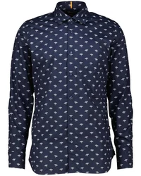 BOSS Langarmhemd REMITON Dunkelblau/Blau/Hellblau