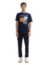 TOM TAILOR Print Shirt Dunkelblau/Blau/Hellblau