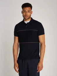 Poloshirt GLOBAL STRIPE BLOCKING REG POLO mit Logo-Stickerei und Logo-Streifen