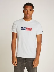 Tommy Jeans Plus Rundhalsshirt TJM SLIM ENTRY GRAPHIC TEE Grün