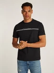 Calvin Klein Rundhalsshirt SPLIT LINE LOGO T-SHIRT Schwarz/Grau