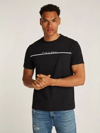 Rundhalsshirt SPLIT LINE LOGO T-SHIRT mit Logoprint