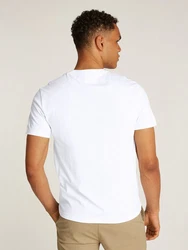 Calvin Klein Rundhalsshirt SPLIT LINE LOGO T-SHIRT Weiß/Creme/Schwarz