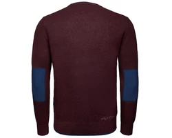 La Martina Rundhalspullover XMS012 Herren Bordeaux/Dunkelrot/Lila