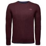 La Martina Rundhalspullover XMS012 Herren Bordeaux/Dunkelrot/Lila