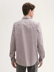TOM TAILOR Langarmhemd Chambray Hemd Hellgrau/Grau