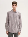 TOM TAILOR Langarmhemd Chambray Hemd Hellgrau/Grau