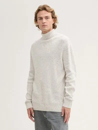 Strickpullover Rollkragenpullover aus Baumwolle