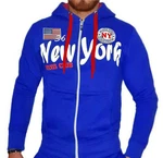 RMK Collegejacke Herren Sweatjacke Sportjacke Joggingjacke New York USA Blau/Dunkelblau/Hellblau