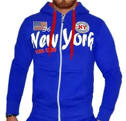 Collegejacke Herren Sweatjacke Sportjacke Joggingjacke New York USA US Amerika mit Kapuze