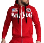 RMK Collegejacke Herren Sweatjacke Sportjacke Joggingjacke New York USA 