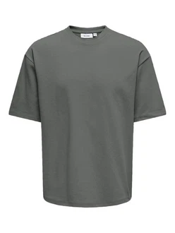 ONLY & SONS T-Shirt ONSCASPIAN Dunkelgrün/Grün/Hellgrau/Khaki