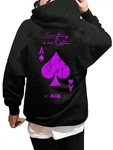 RMK Kapuzenpullover Hoodie Peak Poker Ass Lila/Rosa/Schwarz