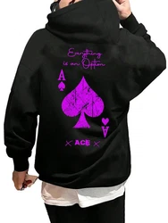 RMK Kapuzenpullover Hoodie Peak Poker Ass Lila/Rosa/Schwarz