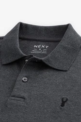 Next Langarm-Poloshirt Dunkelgrau/Grau/Hellgrau