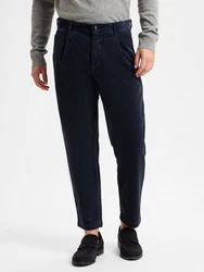 BOSS ORANGE Stoffhose Shyne Dunkelblau/Blau