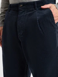 BOSS ORANGE Stoffhose Shyne Dunkelblau/Blau