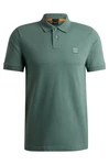 BOSS Langarm-Poloshirt Grün/Dunkelgrün