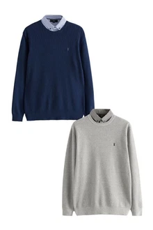 Next 2-in-1 Pullover im Lagenlook mit Hemdeinsatz