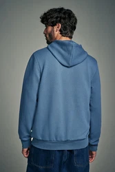 Next Kapuzensweatshirt Premium Hoodie mit Struktur Blau/Grau/Dunkelblau