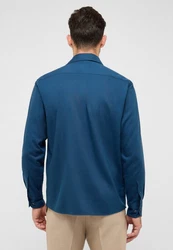 Eterna Langarmhemd COMFORT FIT EASY IRON Dunkelblau/Blau