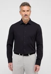 Eterna Langarmhemd SLIM FIT NON IRON Schwarz/Dunkelblau/Rot
