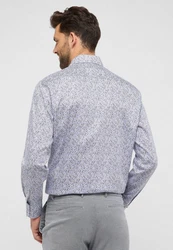 Eterna Langarmhemd COMFORT FIT NON IRON Grau/Blau