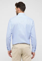 Eterna Langarmhemd COMFORT FIT NON IRON Hellblau