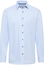 Eterna Langarmhemd COMFORT FIT NON IRON Hellblau