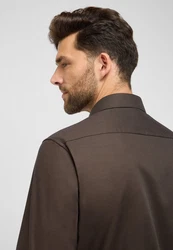 Eterna Langarmhemd COMFORT FIT NON IRON Dunkelbraun/Khaki/Dunkelgrün/Braun/Grau