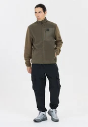 WHISTLER Strickpullover Makaley Dunkelgrün/Khaki/Braun