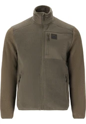 WHISTLER Strickpullover Makaley Dunkelgrün/Khaki/Braun