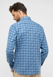 Eterna Langarmhemd MODERN FIT Hellblau/Blau/Dunkelblau
