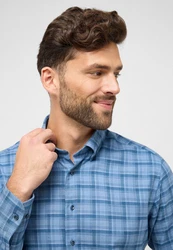 Eterna Langarmhemd MODERN FIT Hellblau/Blau/Dunkelblau