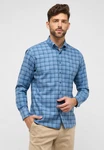 Eterna Langarmhemd MODERN FIT Hellblau/Blau/Dunkelblau