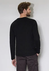 STREET ONE MEN Langarmshirt Schwarz