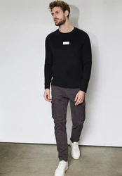 STREET ONE MEN Langarmshirt Schwarz