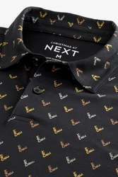 Next Poloshirt Polo-Shirt im weihnachtlichen Print Dunkelblau/Schwarz/Dunkelgrau/Grau