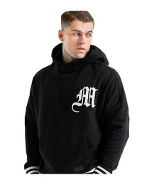 Sweatshirt Messi X Logo Oversized Hoody Beige Baumwolle