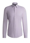 BOSS Businesshemd P-HANK (1-tlg) Lila/Grau