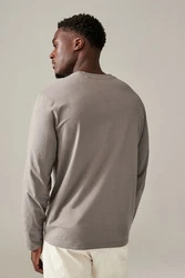 Next T-Shirt Langarmshirts (5-tlg) Grau/Dunkelblau/Braun/Blau/Beige
