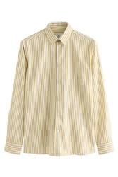 Next Langarmhemd Slim Fit Gelb