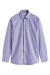 Next Langarmhemd Slim Fit Hellblau/Lila/Fliederfarben/Mischfarben