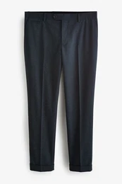 Anzughose Slim Fit Anzughose mit Fischgrtmuster (1-tlg)